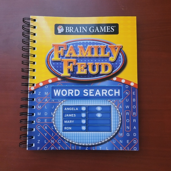 Brain Games Family Feud Word Search Spiral-bound Book Paperback Workbook Fun 90s - Picture 2 of 14
